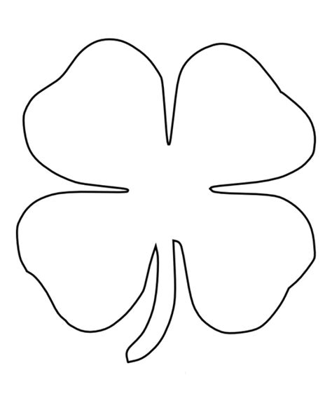 Printable Full Page Four Leaf Clover